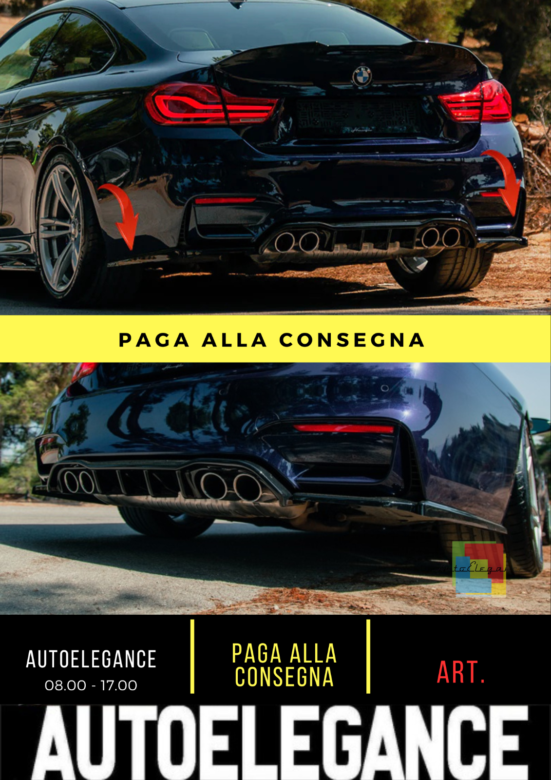 ❄?BMW M4 F82 2014-2021 Rear Side Splitters (2 Pcs) ❄?