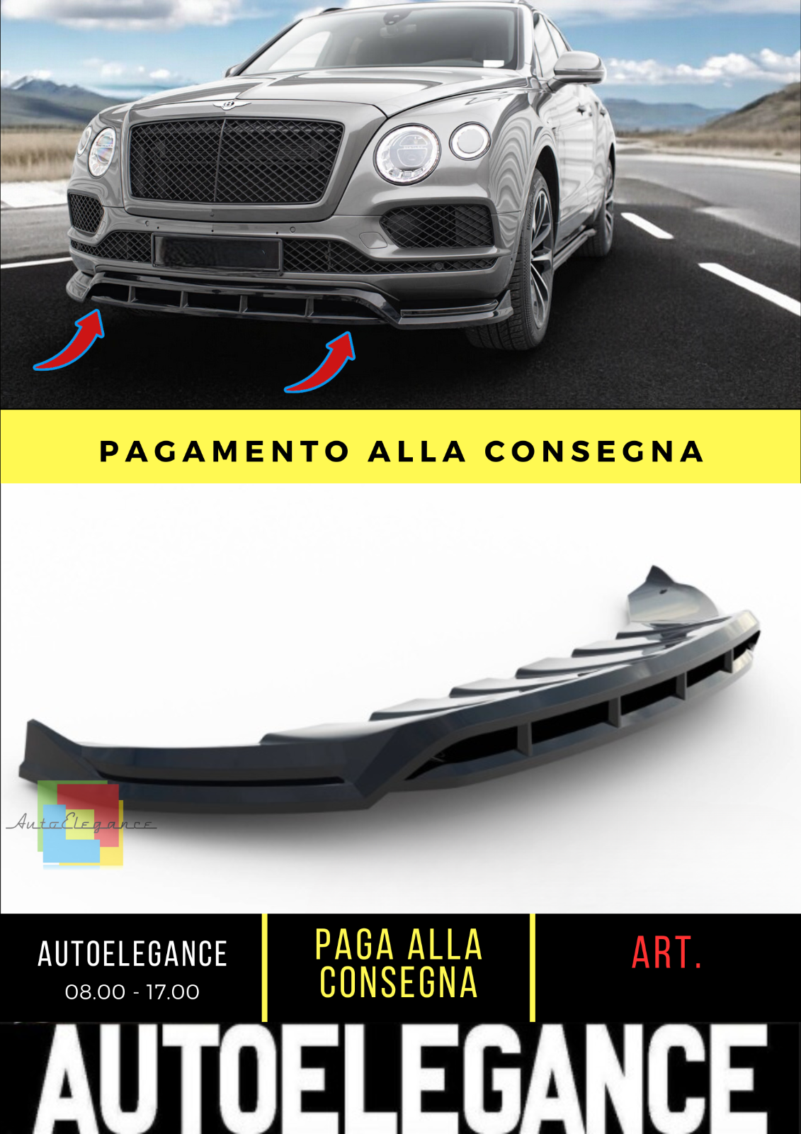 ✨Splitter anteriore Bentley Bentayga Mk1✨