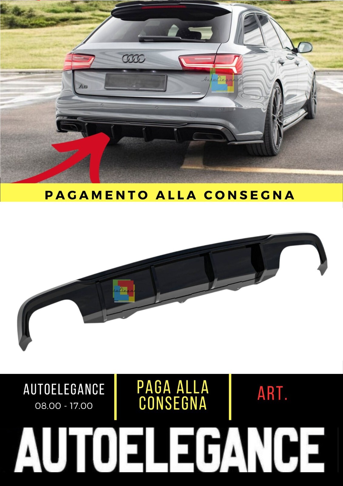 ✨Splitter anteriore adatto per Audi Q8 Mk1 Facelift✨