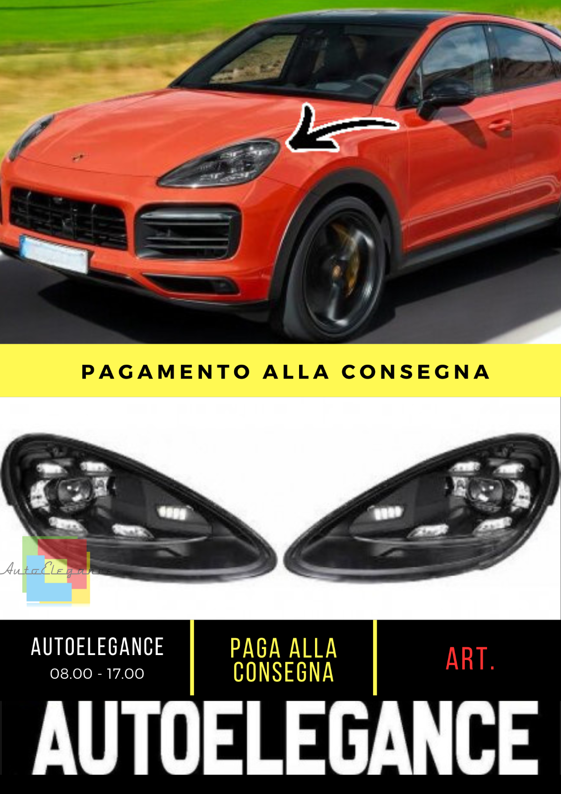 🔥Set di fari  ADATTO PER Porsche Cayenne 10-14 VOLL LED🔥
