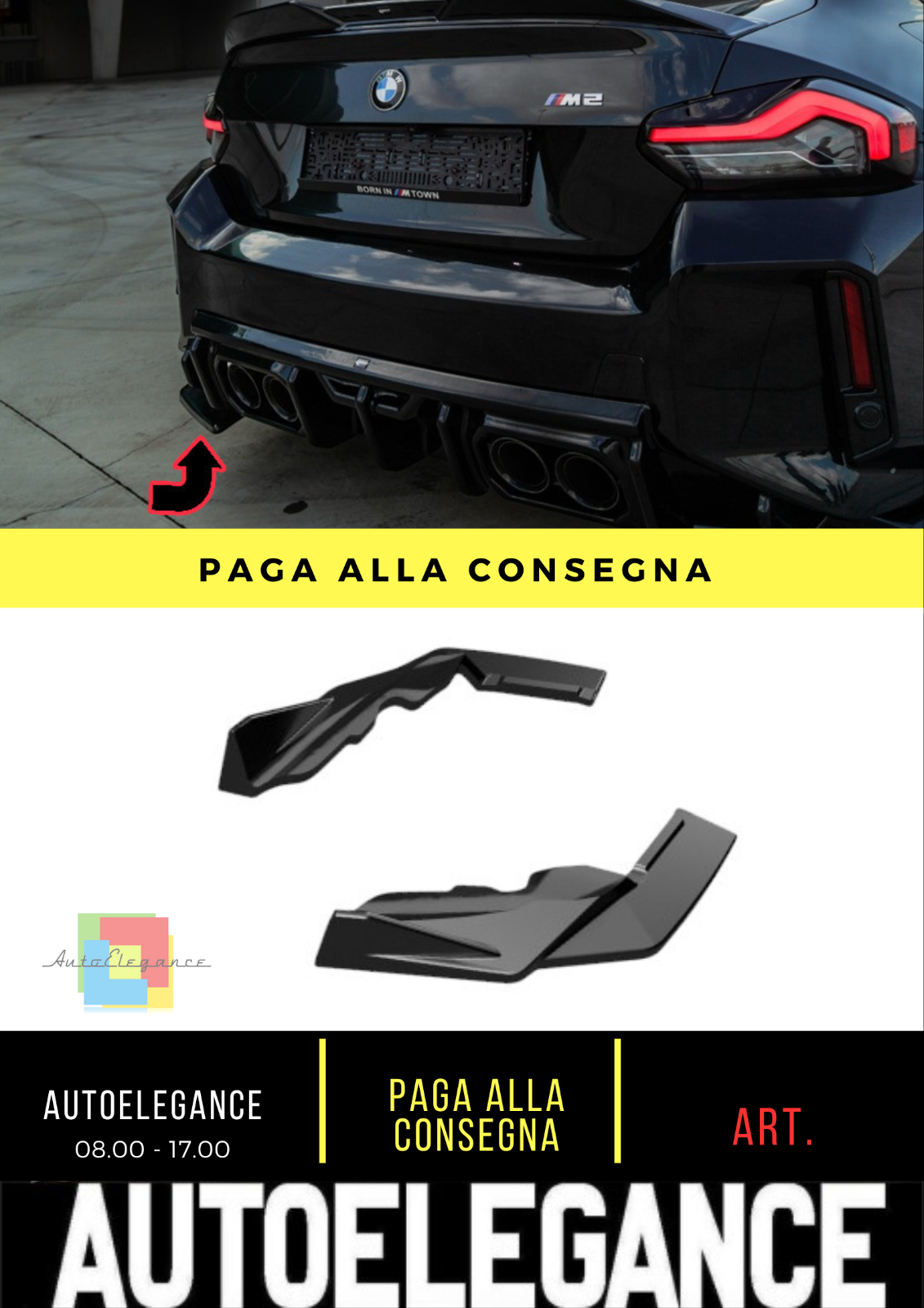 ❄?Splitter laterali posteriori ADATTO PER BMW M2 G87 2023+ ❄?