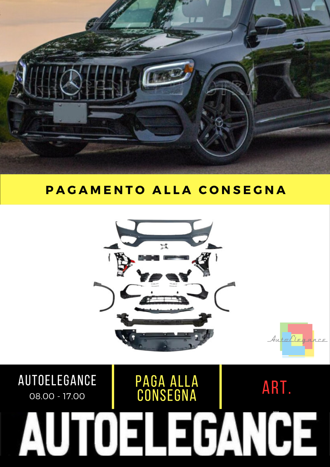 ✨Paraurti anteriore GLB35 AMG Look per Mercedes GLB (X247) (2019-On)✨