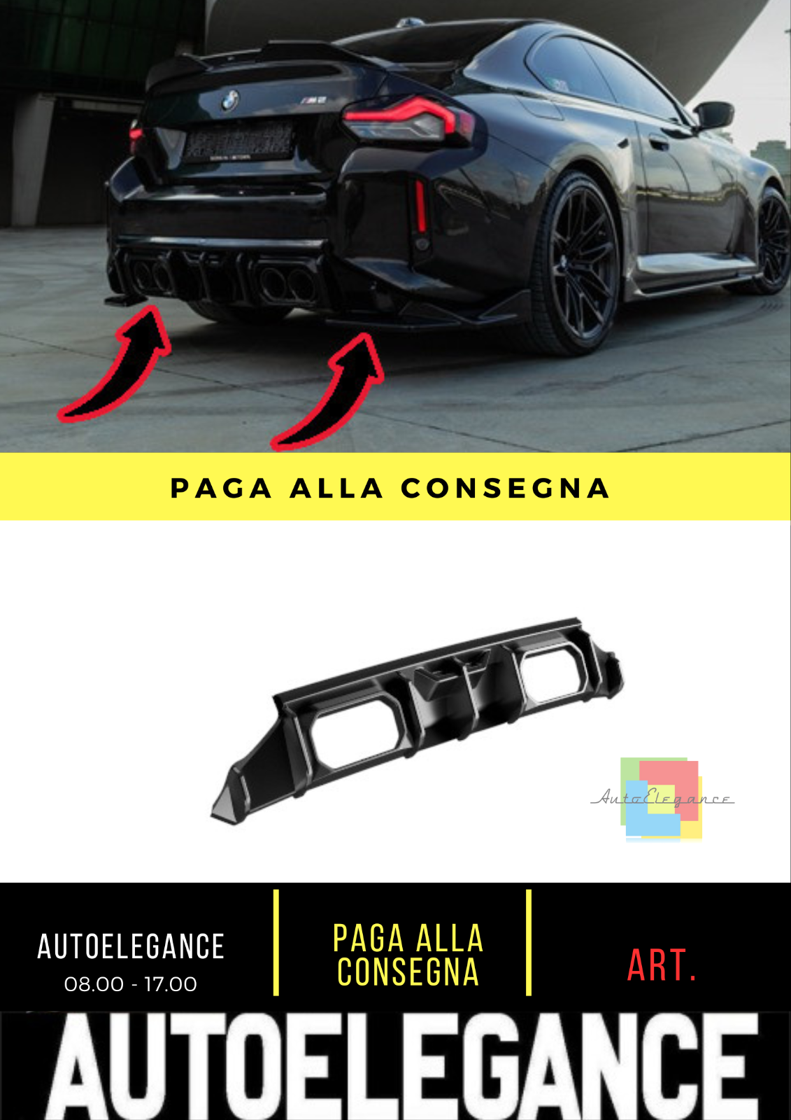 ❄? DIFFUSORE ADATTO PER BMW M2 G87 2023 + ❄?