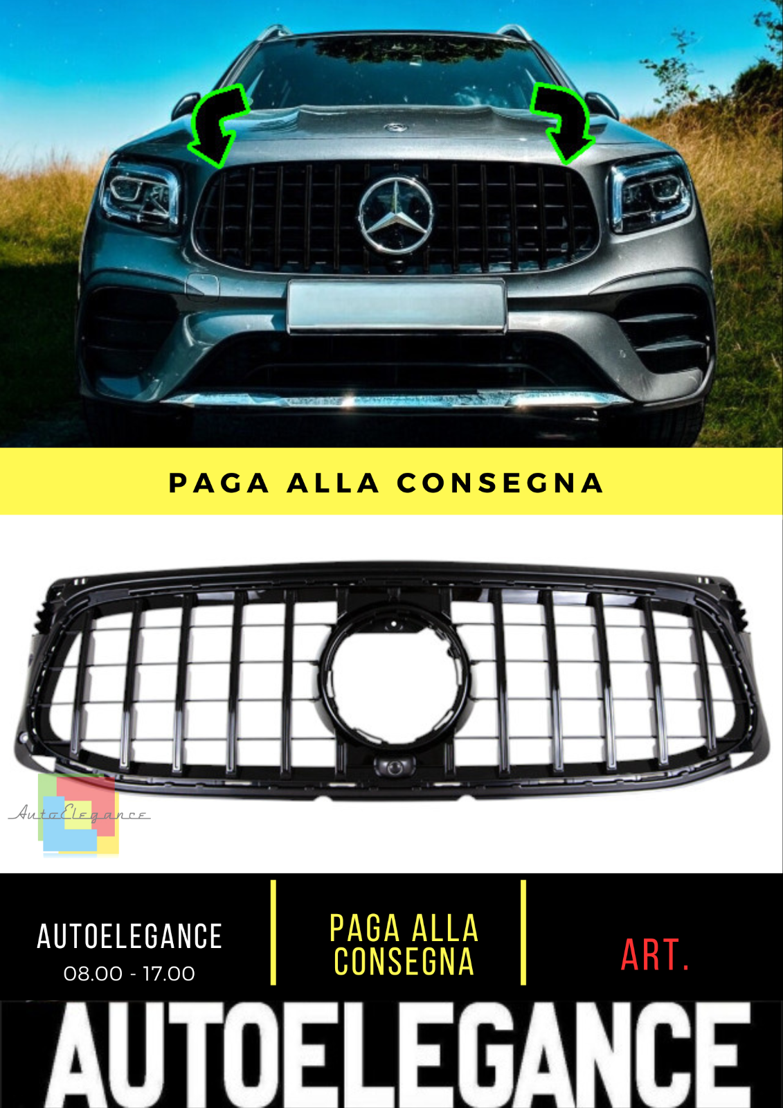 ⭐GRIGLIE ADATTE PER Mercedes GLB X247 con AMG Line su Sport Panamericana GT⭐