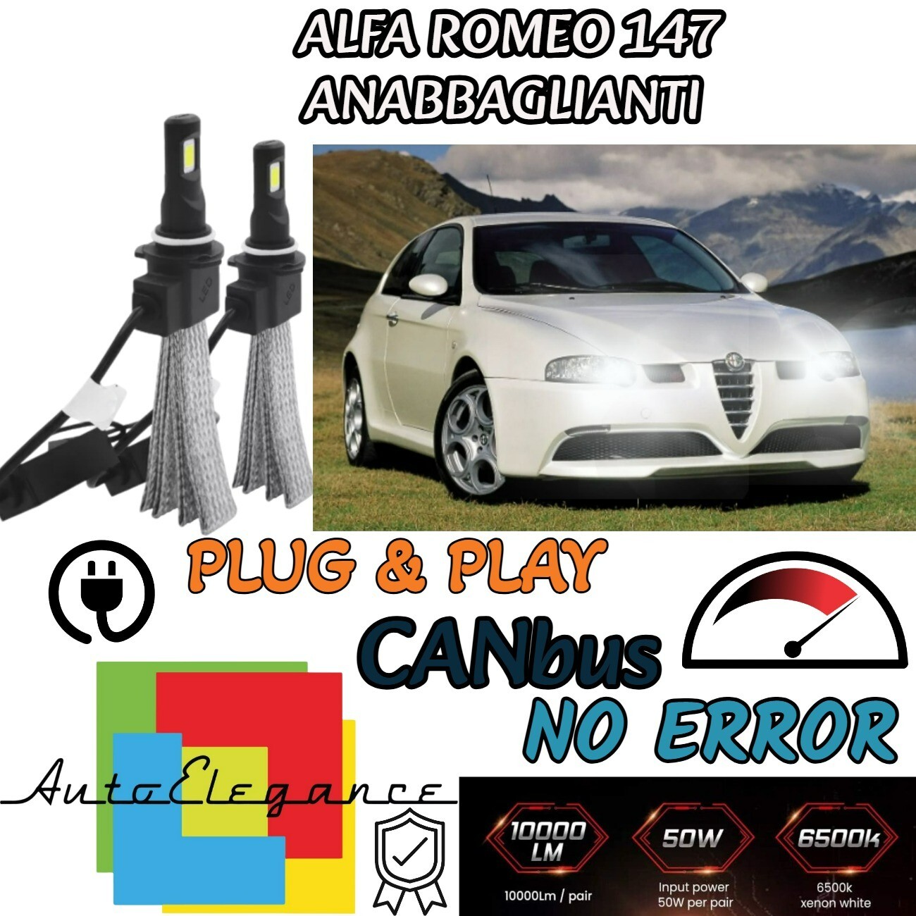 ABBAGLIANTE A LED RENAULT SCENIC 4 IV LAMPADE LED H7 6000K NO ERROR 6400 LUMEN