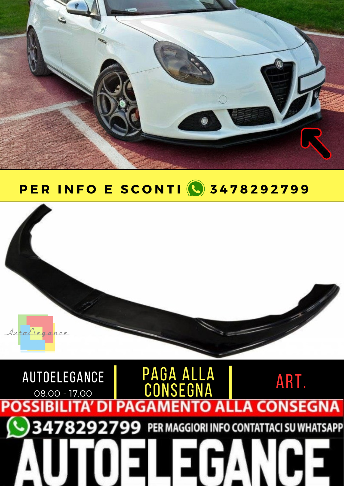 ✨SPLITTER ANTERIORE V.1 Alfa Romeo Giulietta✨
