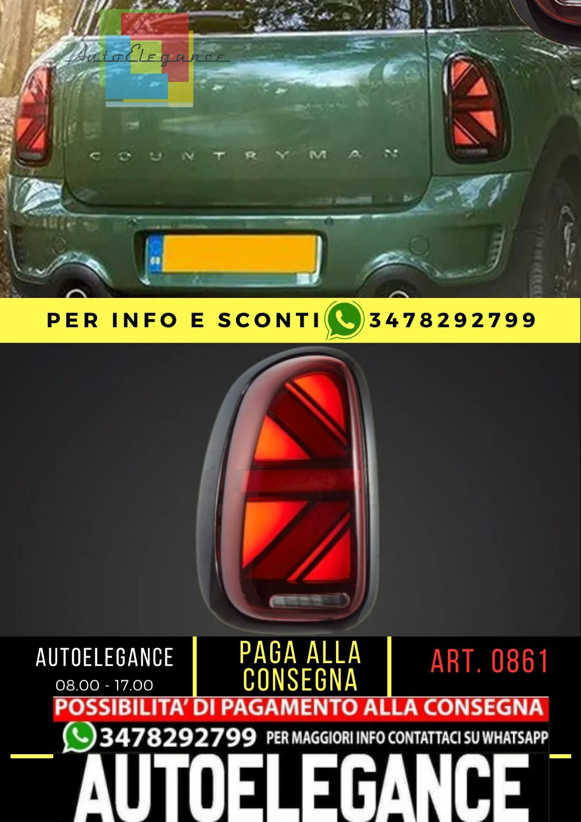 Fanali posteriori a LED completi per Mini Countryman R60 2010-2016