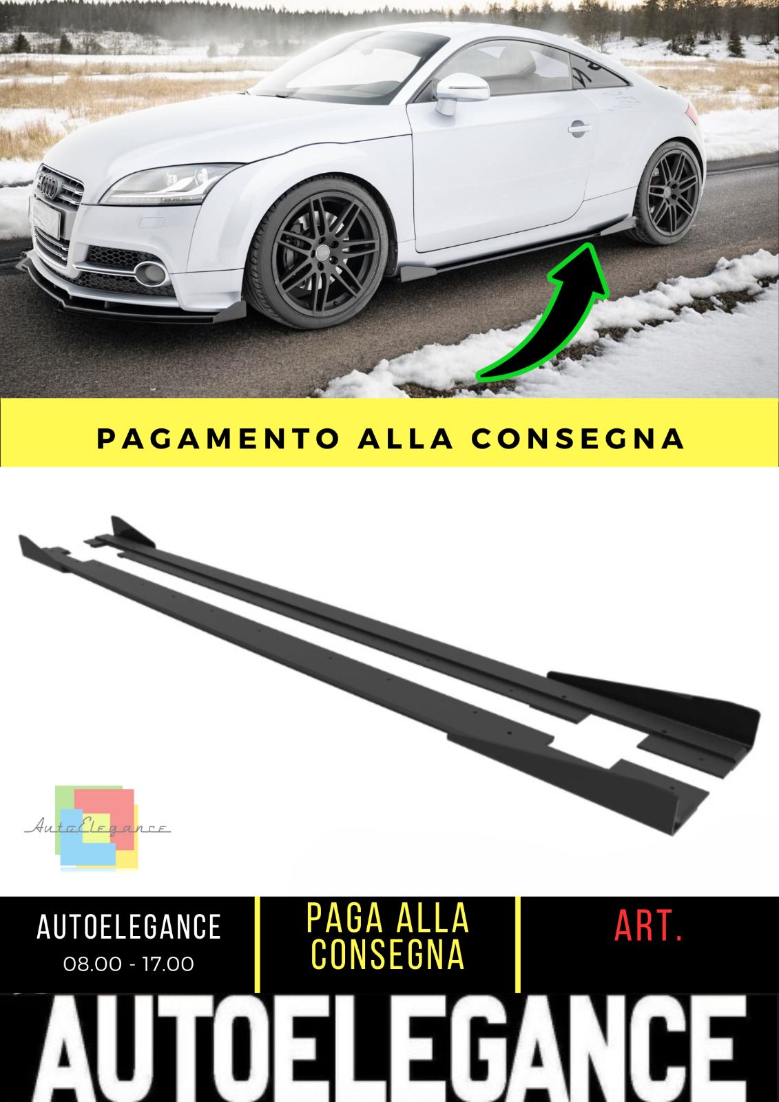 ✨Minigonne laterali Street Pro + flap Audi TT S / TT S-Line 8J Facelift✨