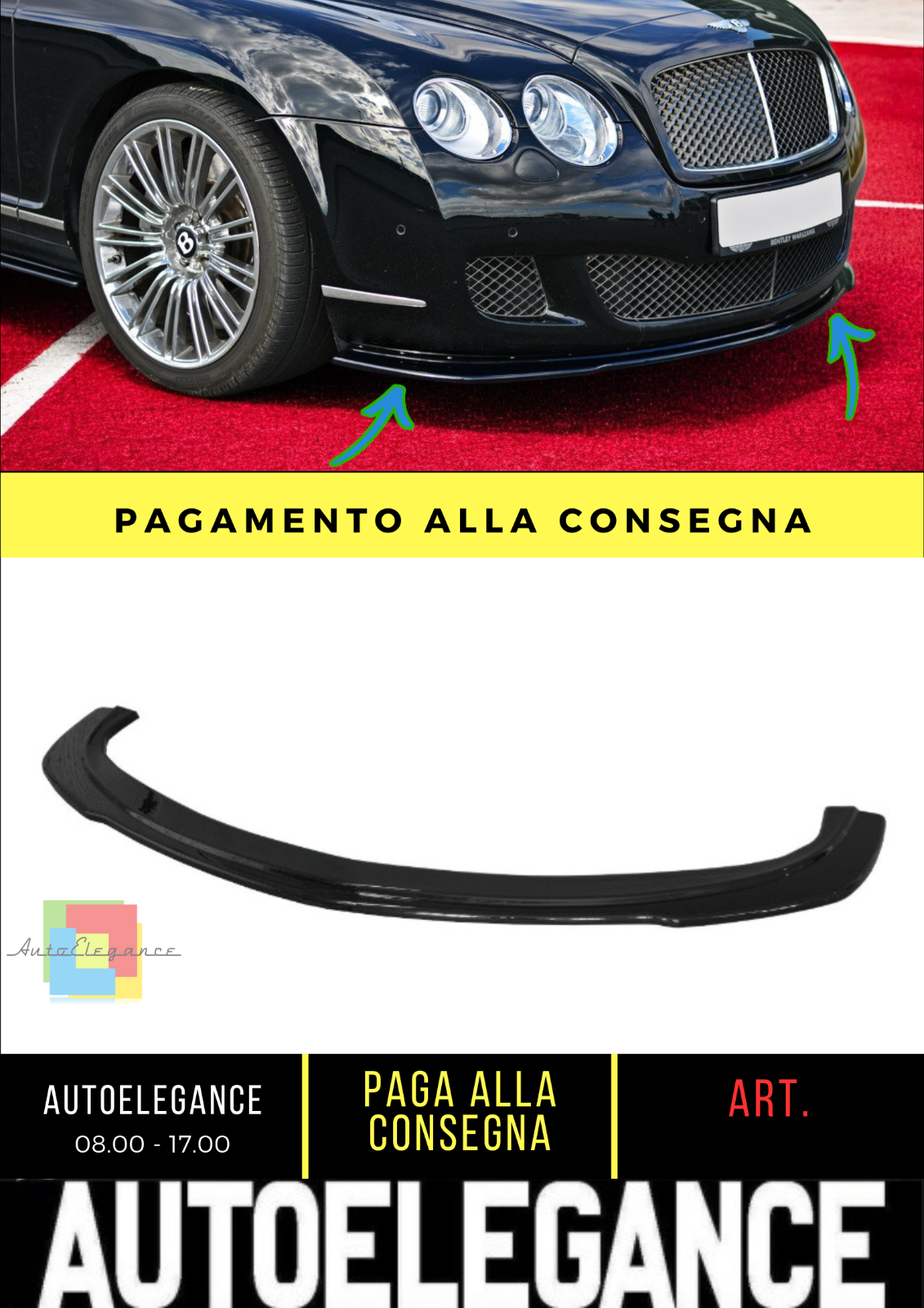 ✨SPLITTER ANTERIORE V.1 BENTLEY CONTINENTAL GT✨