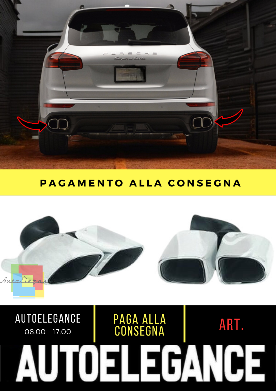 🔥Punta di scarico ADATTO PER Porsche Cayenne 10-14🔥