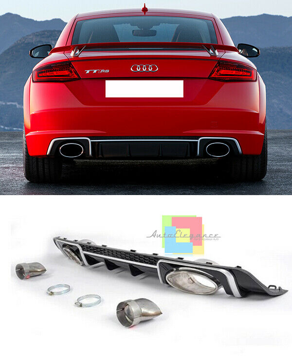 AUDI TT FV 2015-2017 DIFFUSORE POSTERIORE CON TERMINALI LOOK RSTT