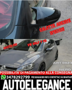 💎CALOTTE ADESIVE SPECCHI VW GOLF 6 VI SPECCHIETTI RETROVISORI NERO LUCIDO💎