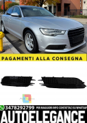 Cornici Griglia Paraurti Honeycomb Nero Lucido per Audi A6 C7 (2011–2014)