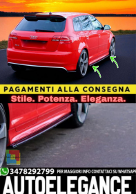 ✨Gonne Laterali in ABS Nero Lucido per Audi RS3 8P Sportback (2009&ndash;2012)✨