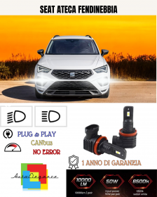 KIT LED H8 SEAT ATECA FENDINEBBIA 6000K BIANCO 6000 LUMEN