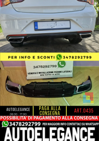 ✨0435 DIFFUSORE POSTERIORE ADATTO PER OPEL INSIGNIA B 2018+ LOOK NERO LUCIDO✨