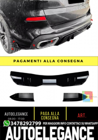 Diffusore Posteriore Nero Lucido per BMW X5 G05 M Sport 2018+ | Body Kit