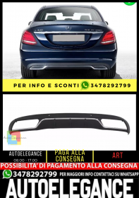⭐Diffusore paraurti posteriore per Mercedes C W205 S205 Standard 14-18 C63 Look⭐