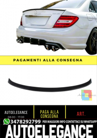Spoiler Posteriore Nero Lucido per Mercedes Classe C W204 Berlina