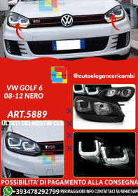 ART.5889 Frontscheinwerfer VW Golf 6 2008-2012 schwarz