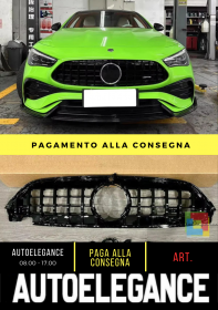 ⭐GRIGLIA   MERCEDES CLE W236 2024+  LOOK AMG GT PROFILI NERO ⭐PANAMERICANA