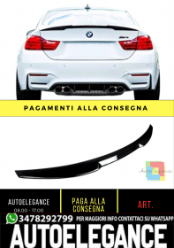 Spoiler Posteriore Nero Lucido Stile M4 per BMW M4 F82 F83 2014–2020