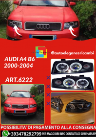 ART.6222 Frontscheinwerfer Audi A4 B6 2000–2004 Angel Eyes H1/H1