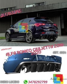 💕ART. 1924 DIFFUSORE ALFA ROMEO  GIULIETTA NERO LUCIDO LOOK TUNING💕