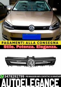 ✨Griglia VW Golf MK7 ABT Style, griglia a nido d'ape nera lucida, 2013-16✨