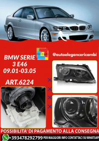 ART.6224 Frontscheinwerfer rechts BMW 3er E46 09.2001–03.2005