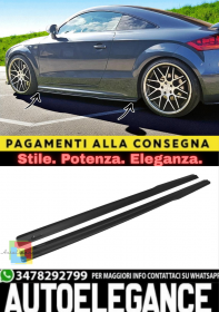 ✨Gonne Laterali in ABS Nero Lucido per Audi TTS Mk2 (8J) Coup&eacute;/Roadster ✨