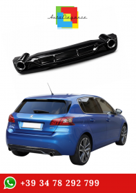 ✨0254 DIFFUSORE NERO LUCIDO PER PEUGEOT 308 II 5 PORTE 13-21 LOOK GTI ✨