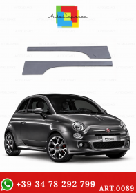 ⭐0089 MINIGONNE ADATTE PER FIAT 500 LOOK S SPORT GREZZE LOOK SPORTIVE ⭐