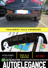 DIFFUSORE ADATTO PER ALFA ROMEO GIULIETTA NERO LUCIDO  0061