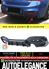 Diffusore posteriore sportivo per BMW Serie 1 F20 F21 15-19 LCI M135 M140