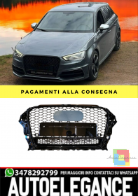 ⭐GRIGLIA ANTERIORE ADATTO PER AUDI  A3 8V LOOK RS3 2012-2016⭐