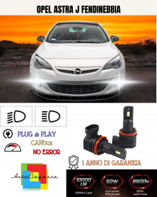 KIT LED H10 OPEL ASTRA J FENDINEBBIA 6000K BIANCO 6000 LUMEN