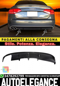 ✨Diffusore Posteriore per Paraurti Audi A4 B8 (2007&ndash;2012) Non S-Line &ndash; Sedan ✨