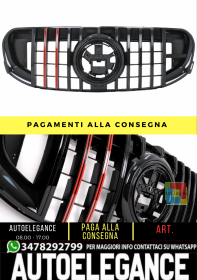 Griglia Anteriore con Inserto Rosso adatta per Mercedes GLS SUV X167 19-23